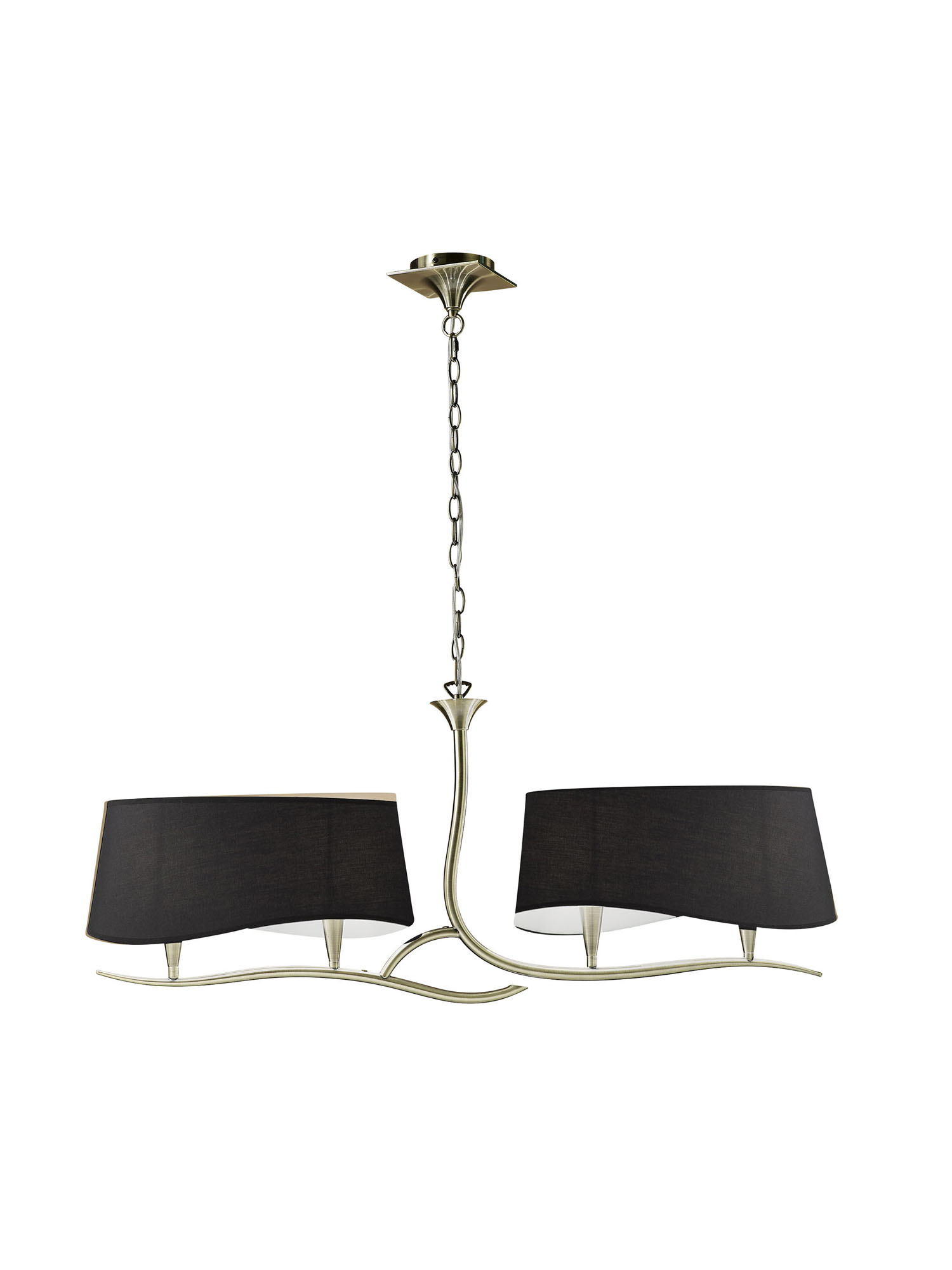Ninette Antique Brass-Black Ceiling Lights Mantra Multi Arm Fittings Ninette Antique Brass-Black Ceiling Lights Mantra Multi Arm Fittings